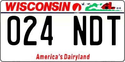 WI license plate 024NDT