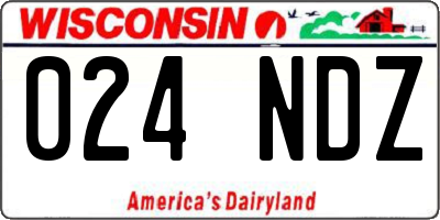 WI license plate 024NDZ