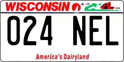 WI license plate 024NEL