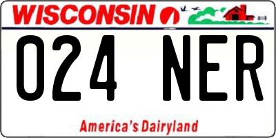 WI license plate 024NER