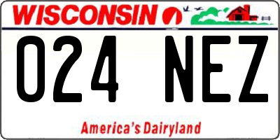 WI license plate 024NEZ