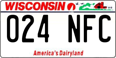 WI license plate 024NFC
