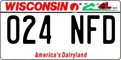 WI license plate 024NFD