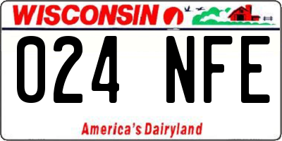 WI license plate 024NFE