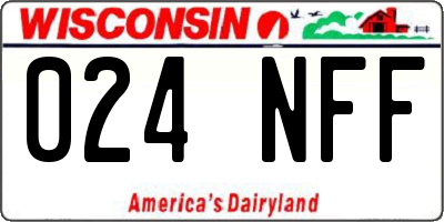 WI license plate 024NFF