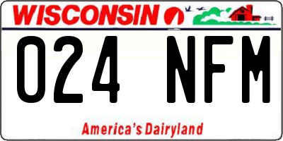 WI license plate 024NFM