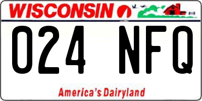WI license plate 024NFQ