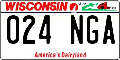 WI license plate 024NGA