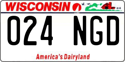 WI license plate 024NGD