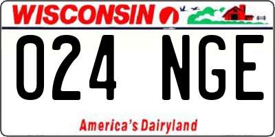 WI license plate 024NGE