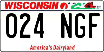 WI license plate 024NGF