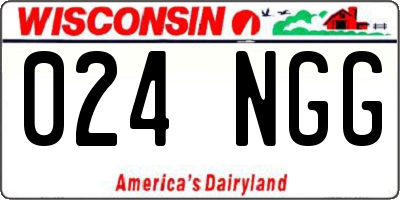 WI license plate 024NGG