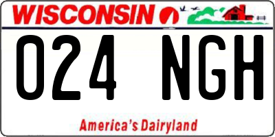 WI license plate 024NGH