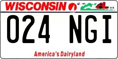 WI license plate 024NGI