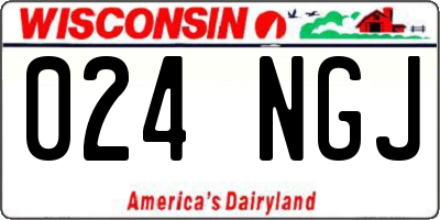 WI license plate 024NGJ