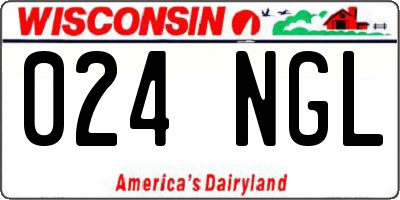 WI license plate 024NGL