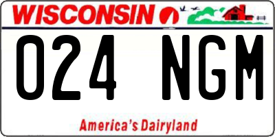 WI license plate 024NGM