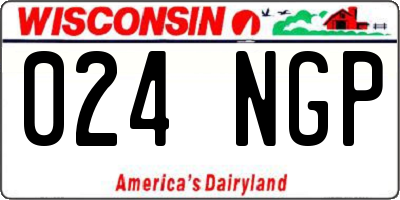 WI license plate 024NGP