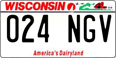 WI license plate 024NGV