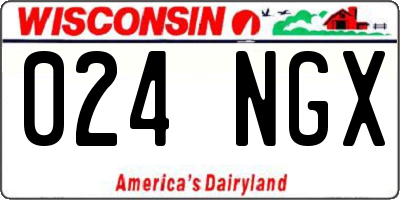 WI license plate 024NGX