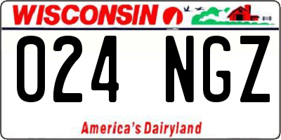 WI license plate 024NGZ