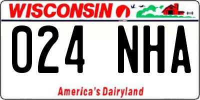 WI license plate 024NHA