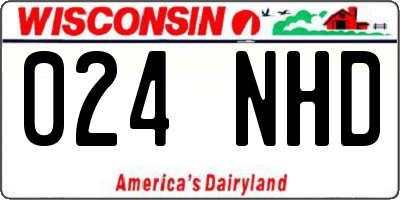 WI license plate 024NHD