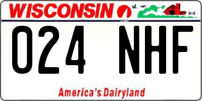 WI license plate 024NHF