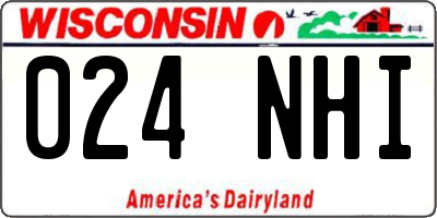 WI license plate 024NHI