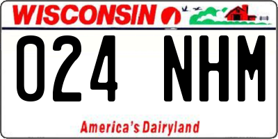 WI license plate 024NHM