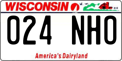 WI license plate 024NHO