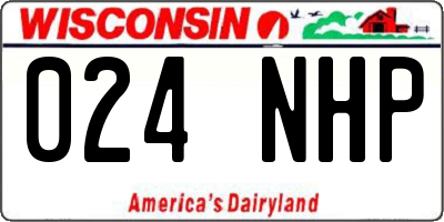 WI license plate 024NHP