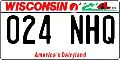 WI license plate 024NHQ