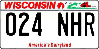 WI license plate 024NHR