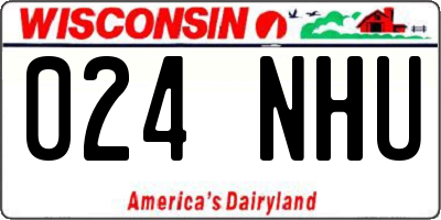 WI license plate 024NHU