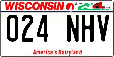 WI license plate 024NHV