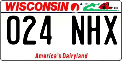 WI license plate 024NHX