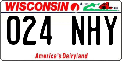 WI license plate 024NHY