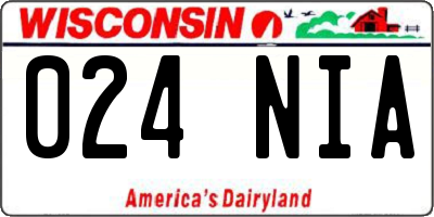WI license plate 024NIA