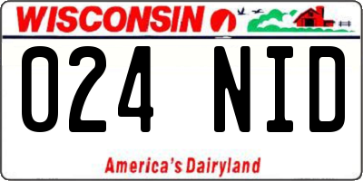 WI license plate 024NID
