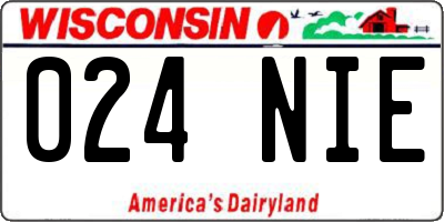 WI license plate 024NIE
