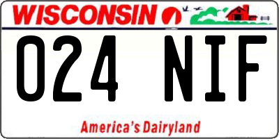 WI license plate 024NIF