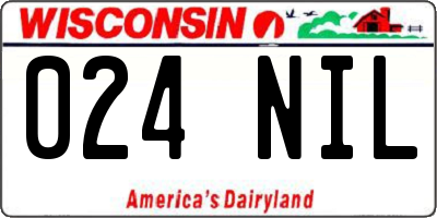 WI license plate 024NIL