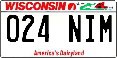 WI license plate 024NIM
