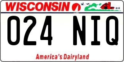 WI license plate 024NIQ