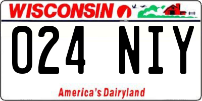WI license plate 024NIY