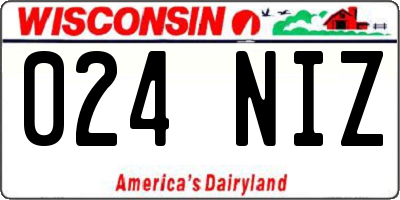 WI license plate 024NIZ