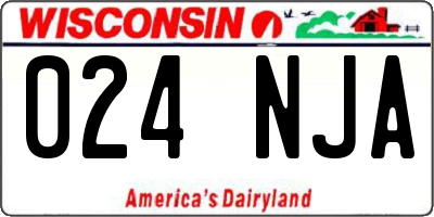 WI license plate 024NJA