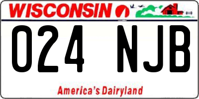 WI license plate 024NJB