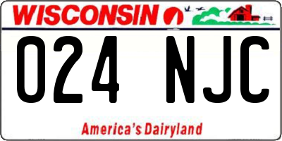 WI license plate 024NJC